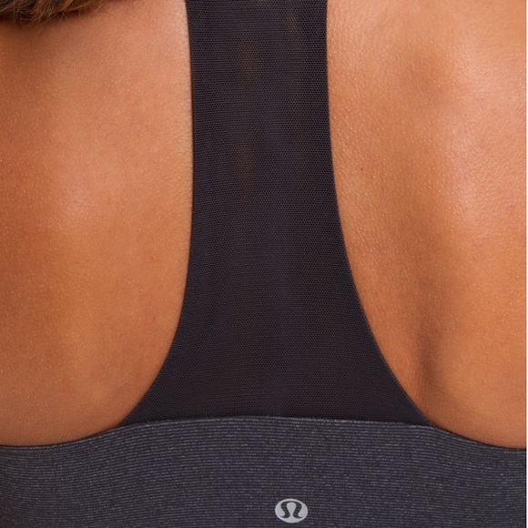 Lululemon Scoop Neck Tank - Heathered Coal Wee Stripe / Deep Coal - Picture 3 of 9
